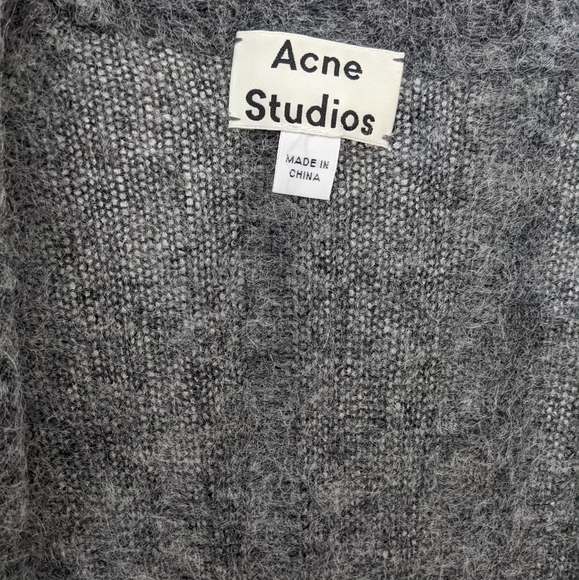 Acne Studios- Raya Short Rib Mohair-blend Cardigan - Small - Picture 4 of 15